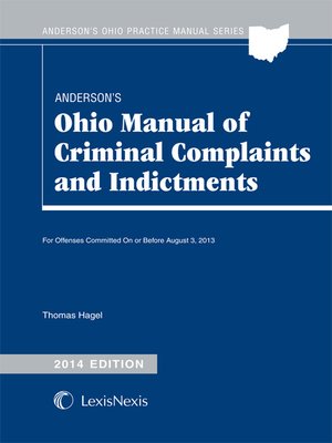 cover image of Anderson's Ohio Manual of Criminal Complaints and Indictments